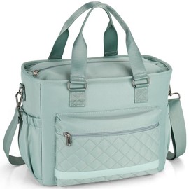 Hafmall-16L Big and Large Lunch Bag for Women Men Large Insulated Reusable Lunch Box Girls Water Resistant Portable Cooler Tote,For Valentine's Day gift，For wife gift:_BALCK