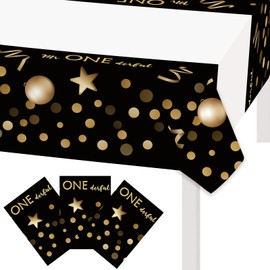 XXDecor 3 Packs 1st Birthday Party Tablecloth, Mr Onederful Table Cover Disposable Plastic Birthday Decorations for Little Man/Bow Tie/Wonderful Boy 1st Birthday Party Supplies 70.8" x 42.5"