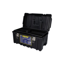 SURTEK Tool Box - 21" x 11" x 10" Mobile Tool Carrier with Moulded ABS Plastic Construction & Dual Latching Metal Clasp Design - CPS20 , Black