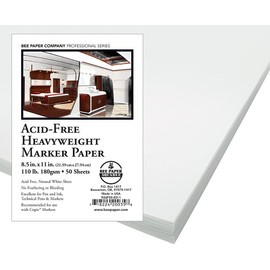 Bee Paper Bleedproof Marker Pack, 8-1/2-Inch by 11-Inch, 50 Sheets per Pack