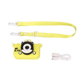 Kids Digital Camera Cute Lightweight 2in Screen Children Camera for Photo Video MP3 3‑10 Years Old Kids Yellow Without 32G Memory Card with Card Reader