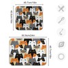 Cute Animal Cat Pattern Dish Drying Mat Microfiber Ultra Absorbent