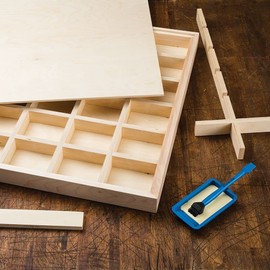 Rockler Cross Lap Jig – Cut the Lap Joint for Latticework, Wine Racks, Torsion Boxes, & More – Easily Adjustable Ergonomic Knobs – Micro Adjustable for stock from 1/8'' to 3/4'' - Table Saw Jigs