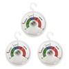 Twin Pack Fridge Thermometer Dial Fridge Thermometer, 3 Pieces Analogue