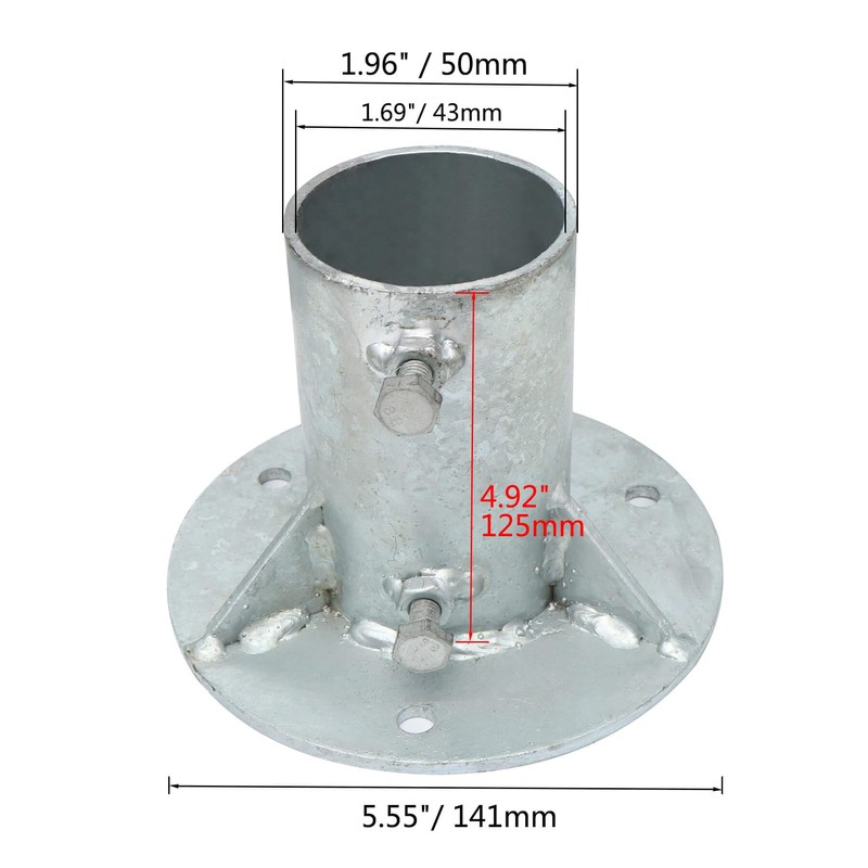 Aiwaiufu Chain Link Fence Post Base, Round Post Base Mount