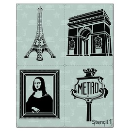 Paris 4-Pack Stencil Set