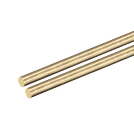 DMiotech 2pcs 5mm x 150mm Brass Solid Round Bar Brass Rod Lathe Bar for DIY Craft