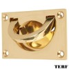 TERF® Traditional Vintage Polished Brass Flush Drop Pull Handle 90mm