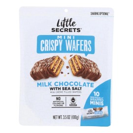 UD_Little Secrets White Chocolate Bars Crispy Wafers with Sea Salt 3.5 oz Case of 6 Pasty Form