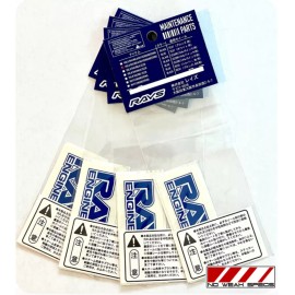 Volk Racing SHIPS FREE Real OG VOLK RAYS TE37 stickers Japan Racing Wheel decals spoke BLUE