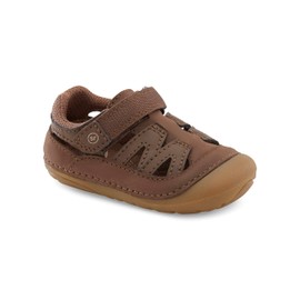 Stride Rite Baby SM Adam First Walker Shoe, Brown, 4 Wide US Unisex infant