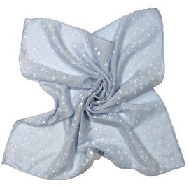 Shanlin Pañuelos cuadrados de algodón unisex de 24 x 24 pulgadas, Estrellas azules., 24X24inches (60x60cm)