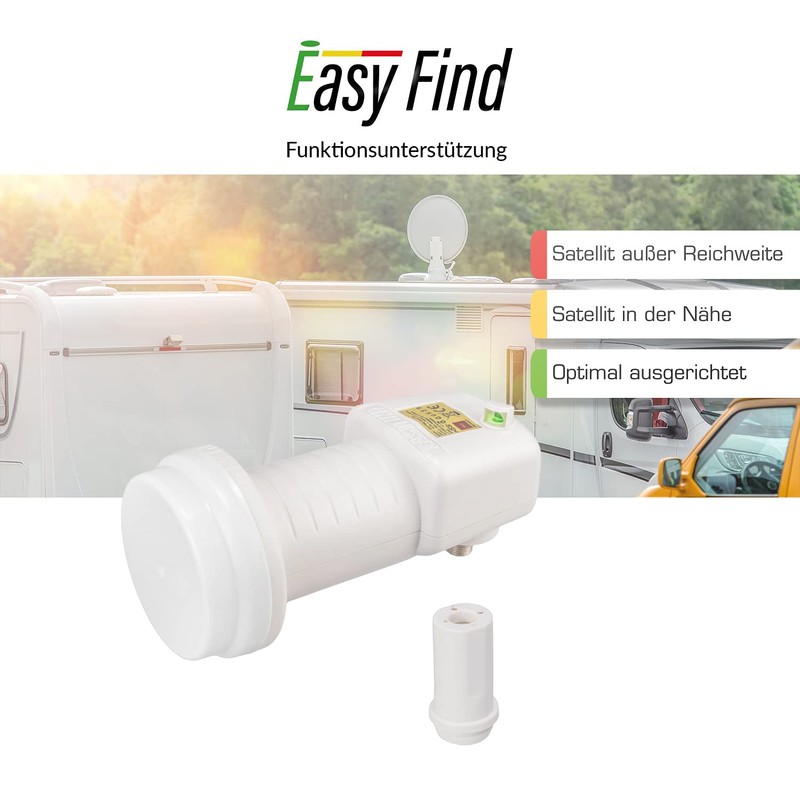 RED OPTICUM Easyfind LNB Single, Heat and Cold-Resistant Digital LNB