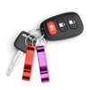 2Pcs Silver Bottle Opener Keyring Key Chain Black Bottle Opener