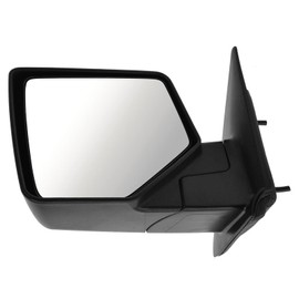 TRQ Left Mirror Manual with Smooth Cover with Smooth Black Cover Drivers Side Compatible with 2006-2011 Ford Ranger 2006-2009 Mazda B2300 2006-2007 B3000 B4000 FO1320283