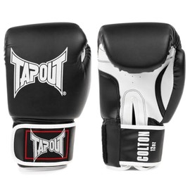Tapout 1 Pair of Faux Leather Boxing Gloves Colton Black/White 10 oz