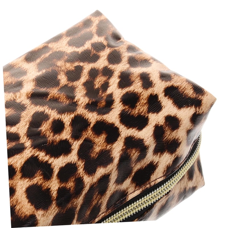 FOMIYES 2sets Travel Cosmetic Bag Large Capacity Makeup Storage Leopard