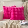YAERTUN Pack of 2 Hot Pink Thick Soft Wool Decorative