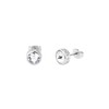 Karen Millen Logo Stud Earrings For Women (Silver/Clear Crystal)