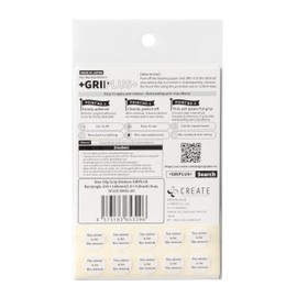 Non Slip Grip Stickers GRIPLUS Rectangle (Gray, 100×148mm(3.9×5.8inch))