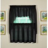 Today's Curtain Emelia Original Voile Tier Pair, 30", Black, 60"