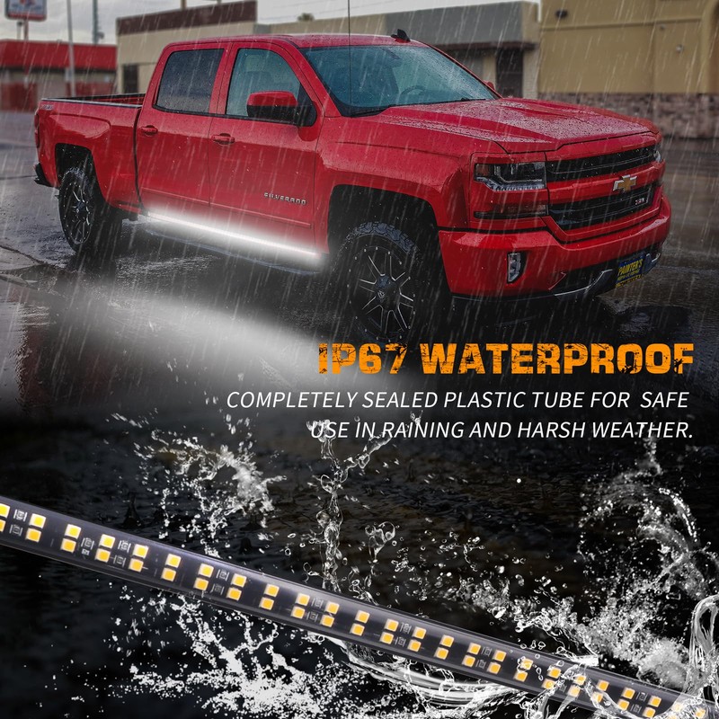 XRIDONSEN 2PCS 70 inch Emergency Truck White Strobe Lights Strip