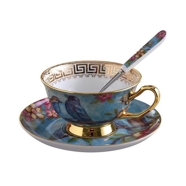 Eplze® YBK Tech Euro Style Cup& Saucer Set, Bone China