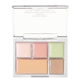 Concealer Full Coverage, Colour Corrector Contour Palette, Under Eye Concealer Cream Contour, Hydrating Brightening Peach White Green Concealer Palette for Dark Circles, Redness, All Skin Types