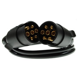 Maypole 7 Pin 2 m 2×7 Pin Plugs and 7 Core Connecting Lead, for Trailer Lighting