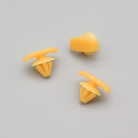 VVO Fasteners- Yellow Plastic Rear Door Weatherstrip Clips for Volkswagen Golf, Polo, (Pack of 10)