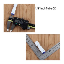 ESHIONG 1/4" Push to Connect One Way Check Valve for RO(Reverse Osmosis) Water Filter ,NSF Certified Plastic Quick Connect RO Fittings (6 pcs)