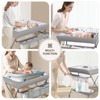 Baby Changing Table with Wheels, Maydolly Portable Adjustable Height Folding