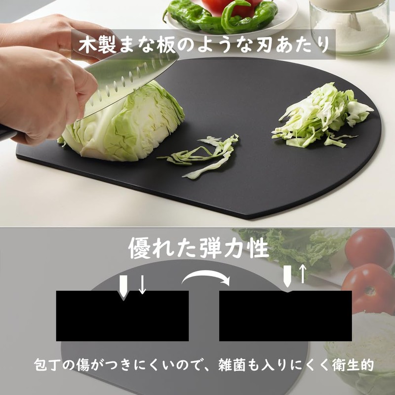 hiino kano Round Cutting Board, Heat Resistant, Elastomer, Round Cutting