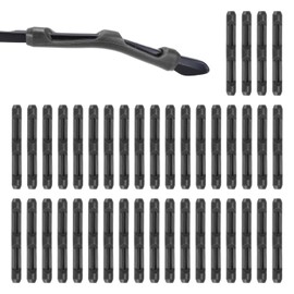 PATIKIL Glasses Temple End Tips 20 Pair Eyeglass Arms Legs Ear Sock Anti Slip Tube Sleeve Sunglasses Replacement for Men Women, Black