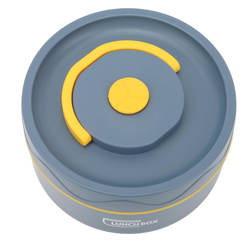 Thermal Insulated Lunch Container, 420ml, Stainless Steel Double Layer, Round,