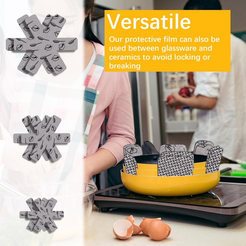 Pan Protectors for Stacking,Set of 18 and 3 Different Size,pan