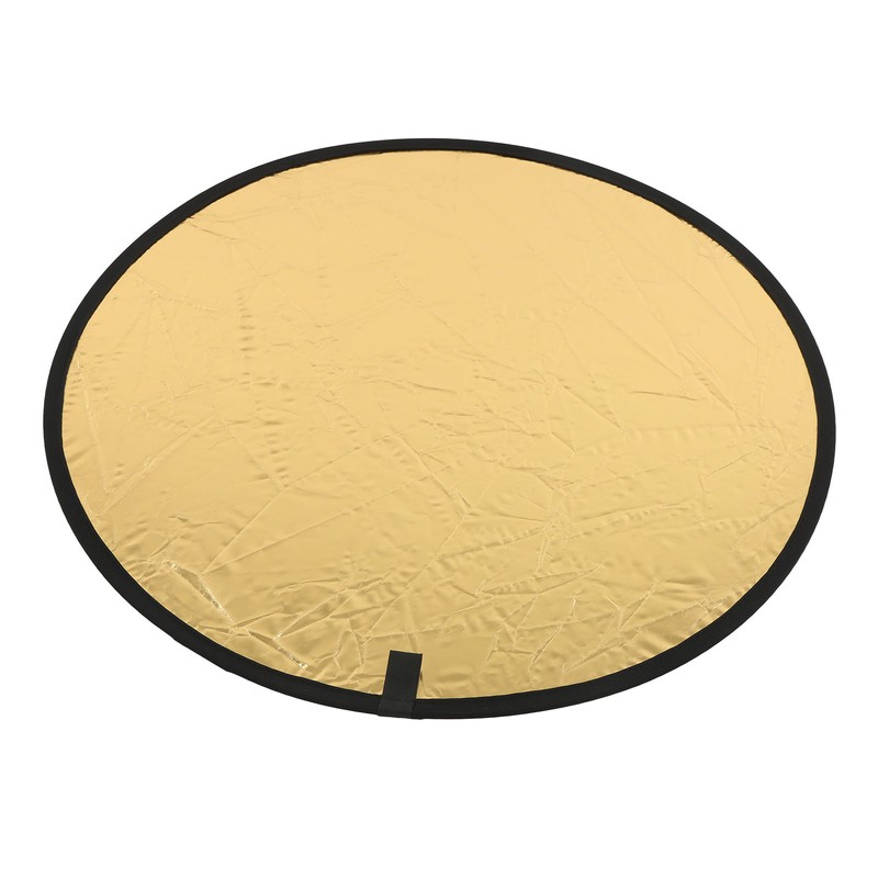 Silver Gold 2 In 1 Reflector Portable Mini Round Light