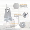 2" Metal Hold Down Brackets with Pins, Blind Brackets Bottom