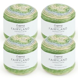 Coopay Colour Gradient Yarn, 400 g (4 x 100 g) Wool for Crochet, Multicoloured Gradient Crochet Yarn, Beautiful Colour Gradient Wool, Super Soft Crochet Yarn, Wool for Knitting, Elegant Jumper Hats