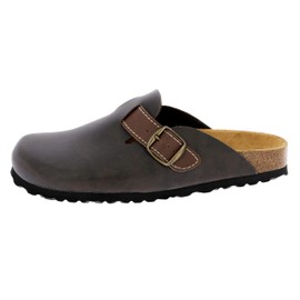 Lico Men's Bioline Clog Style Flat Slippers (Bioline Clog Style) - brown, size: 37 eu