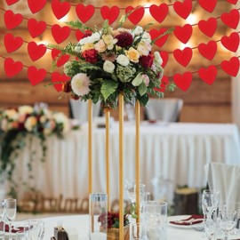 Valentine's Day Decoration, Heart Garland, Red, Heart Shape, Hanging Swirl, Garland Goods, Parties, Events, Confessions, Weddings, Birthdays, Anniversaries, White Day, Photography, Room Decoration