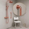 Bathroom Safety Grab Rail Anti-Rust 305x25mm Polished Copper