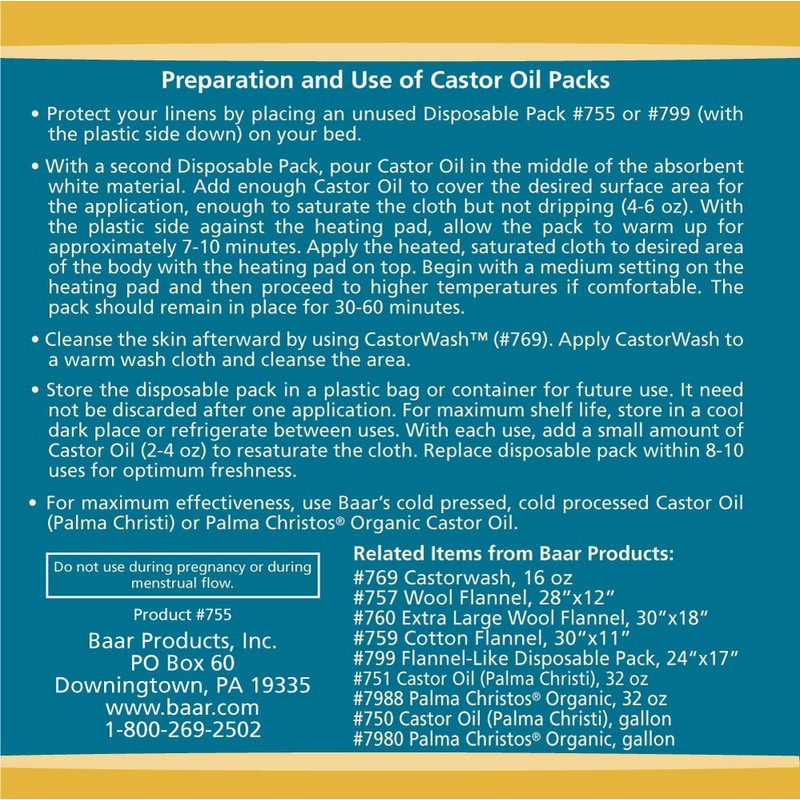 Disposable Castor Oil Pack