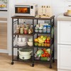 HapiRm Rolling Kitchen Carts with Storage - Microwave Table Stand