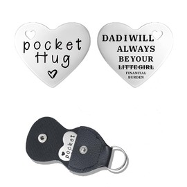 Father Dad Birthday Gift for Dad Pocket Hug Keychain Gifts for Father Retirement Gifts for Dad Papa Coin Pocket Gifts for Daddy Dad I Love You Gifts for Dad Father Pocket Hug Token