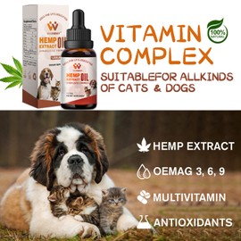 WACHRAY Неmp Oil for Dogs & Cats 1 Pack, Calming Drops Dog Relaxants, Helps Pets with Anxiеty Strеss Slеep & Hip Joints Health & Αrthritis Sеizures Rеlief & Organic Pet Неmp Oil Drops