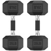 HANDBODE Hex Rubber Dumbbells - Enhanced Grip for Secure &