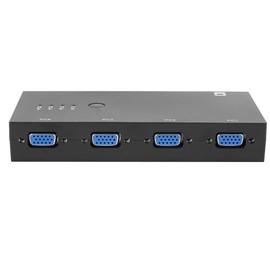 500MHZ 4 in 1 VGA Video Converter VGA Switcher 4 Port HDTV Video Converter 4 Port Computer Switcher, to USB Converter AV S-Video to VGA Converter Box for PC/Laptop/Projector