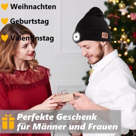 yumcute Gifts for Dad, Grandpa, Hat with LED Light, Christmas Gift Idea, Birthday Gift for Grandpa, Wedding Anniversary Gifts for Men, Gifts for Dog Owners, for Camping, Running, black