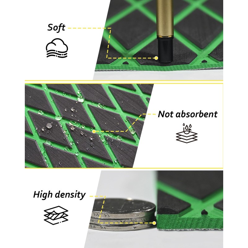 KT GuoMei 94.5"X43.31" Diamond Pattern EVA Self-Adhesive Boat Decking Boat